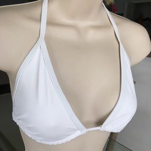 Victoria’s Secret White String Bikini Top L
